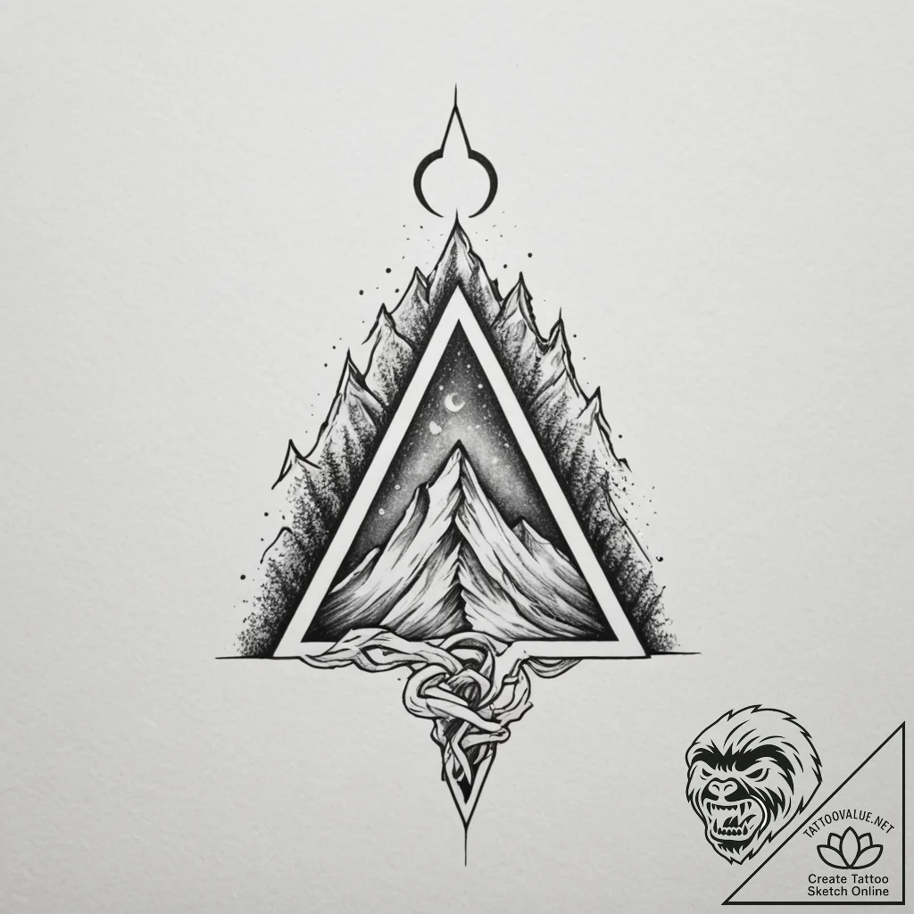 Tattoo design the glyph for capricorn (10th h... - tattoo sketch (№1754629494_0, 08.08.2025 05:04) — tattoovalue.net