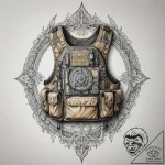 Tattoo sketch a generic tactical vest or plat… – tattoo sketch (№1754630087_0, 08.08.2025 05:14) — tattoovalue.net