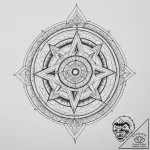 Tattoo sketch a zodiac glyph broken into frag… – tattoo sketch (№1754631079_0, 08.08.2025 05:31) — tattoovalue.net