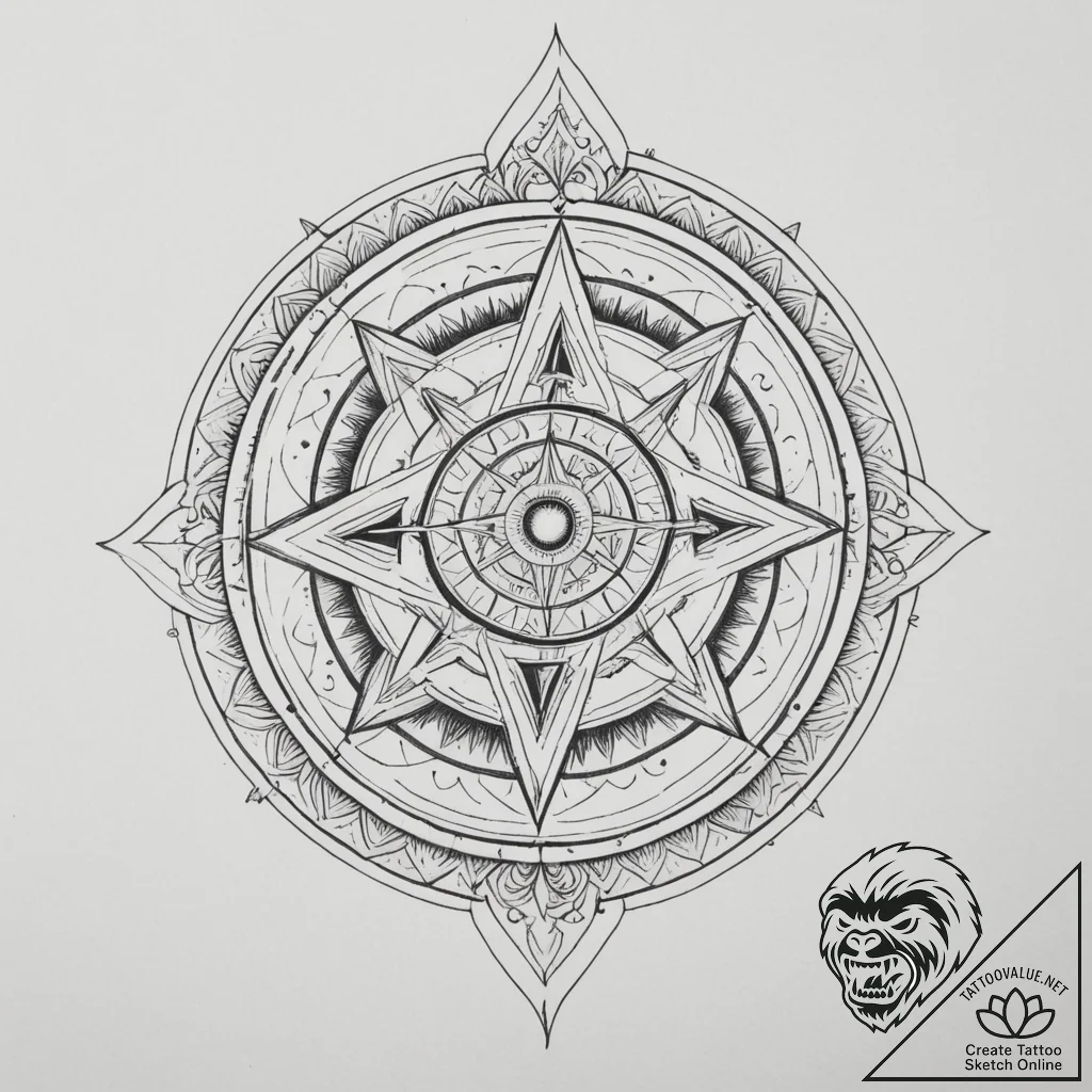 Tattoo sketch a zodiac glyph broken into frag... - tattoo sketch (№1754631079_0, 08.08.2025 05:31) — tattoovalue.net