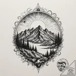 Tattoo sketch a group of adventurers silhouet… – tattoo sketch (№1754631674_0, 08.08.2025 05:41) — tattoovalue.net