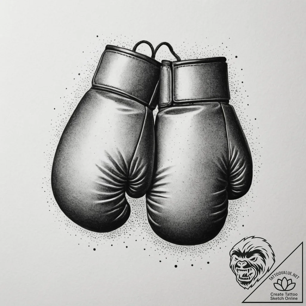Tattoo design a pair of boxing gloves, well-w... - tattoo sketch (№1754632072_0, 08.08.2025 05:47) — tattoovalue.net