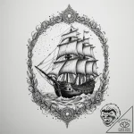 The ship naglfar from norse mythology, artist… – tattoo sketch (№1754632271_0, 08.08.2025 05:51) — tattoovalue.net
