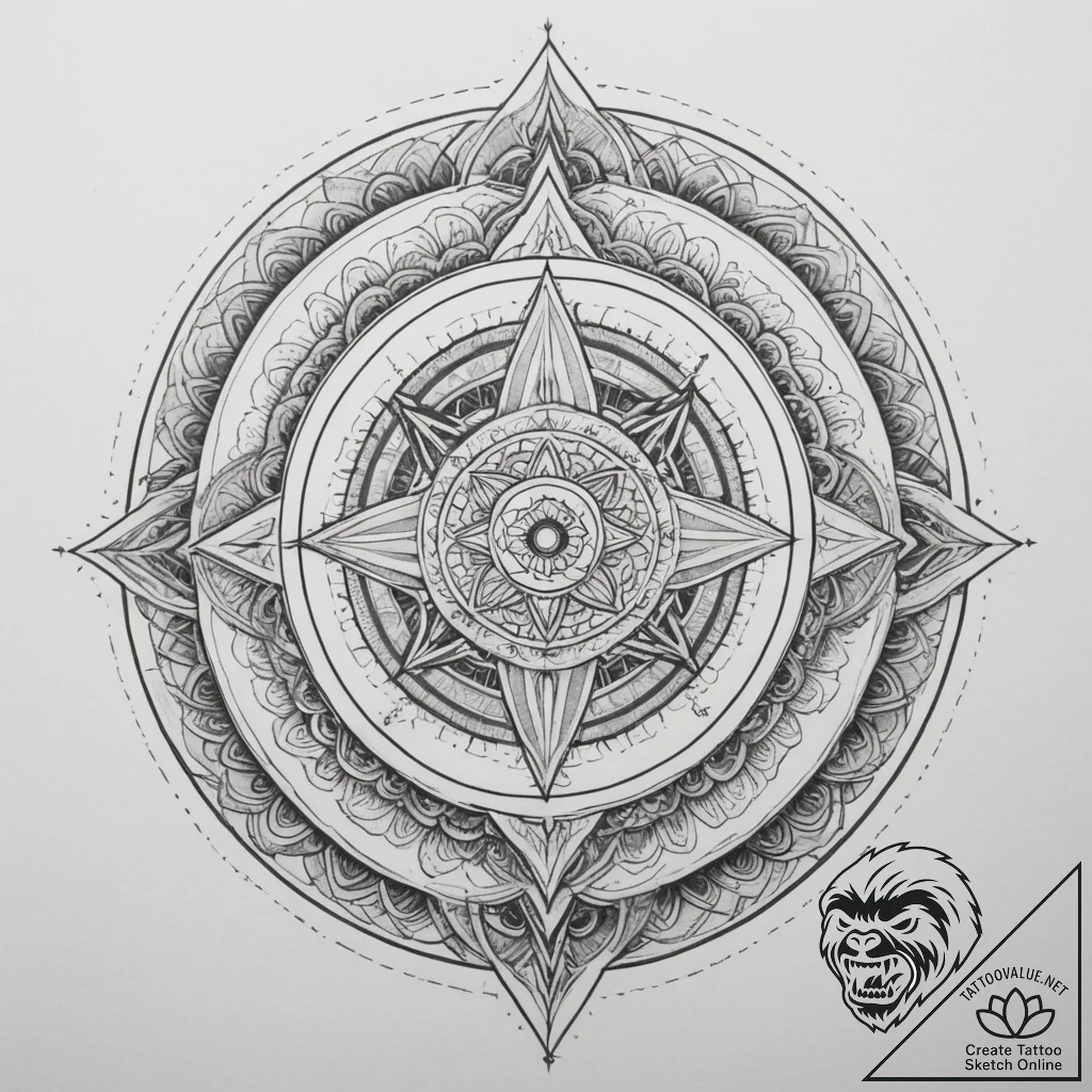 Tattoo design: a depiction of the creation of... - tattoo sketch (№1754633462_0, 08.08.2025 06:11) — tattoovalue.net