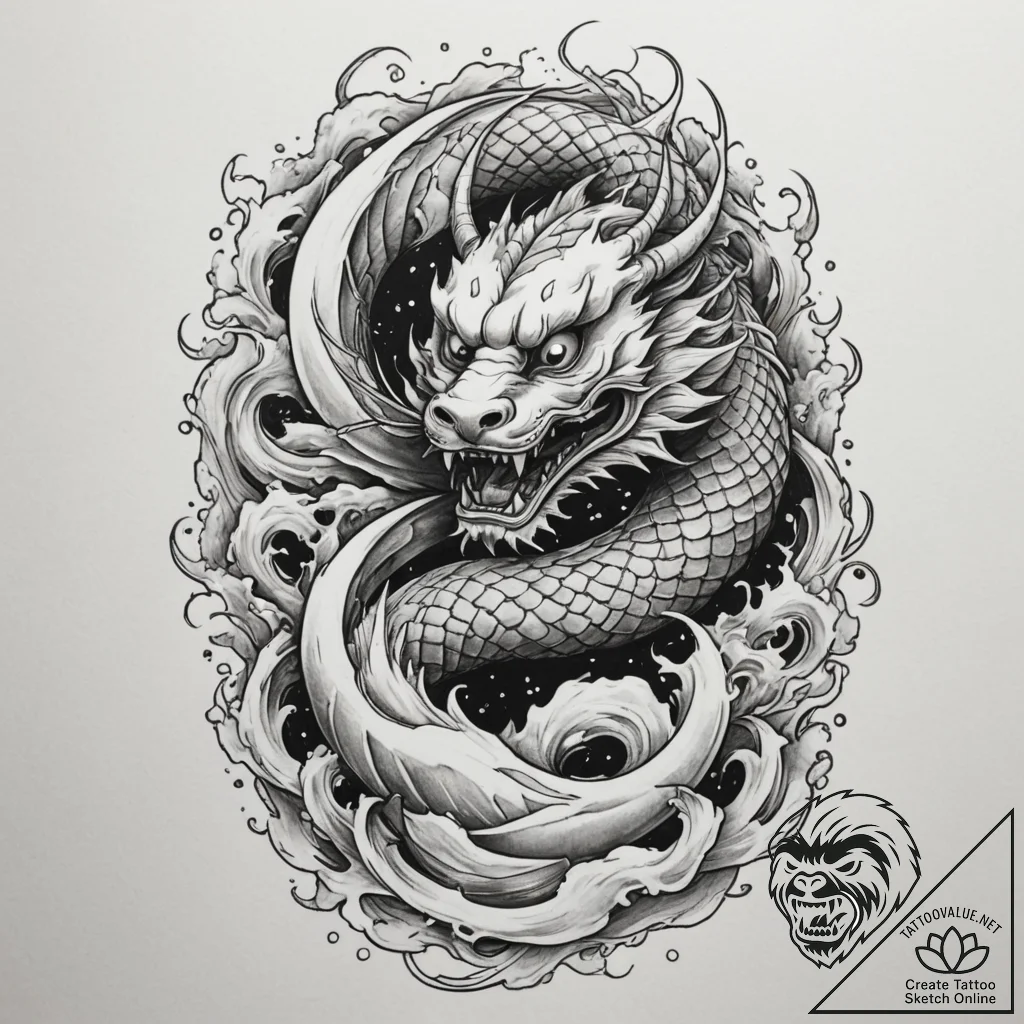 Tattoo design a ghostly specter emerging from... - tattoo sketch (№1754634060_0, 08.08.2025 06:21) — tattoovalue.net