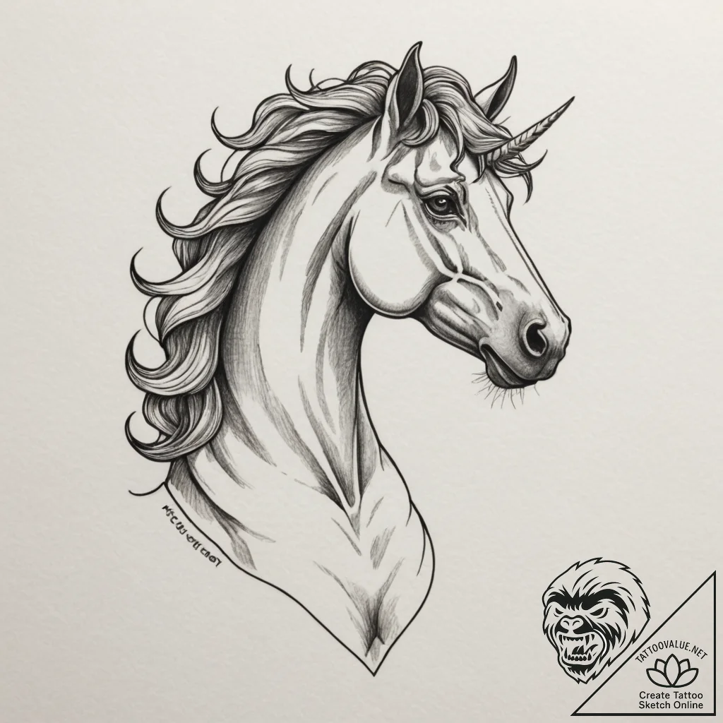 Centaur, tattoo drawing outline, bold outline... - tattoo sketch (№1754635247_0, 08.08.2025 06:40) — tattoovalue.net