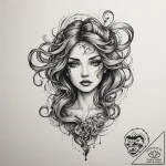 Tattoo sketch a pixelated character composed… – tattoo sketch (№1754635843_0, 08.08.2025 06:50) — tattoovalue.net