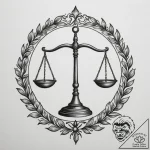 Tattoo sketch libra’s scales, appearing as a… – tattoo sketch (№1754636437_0, 08.08.2025 07:00) — tattoovalue.net
