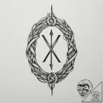 A tattoo of the slavic rune “bereginya” (prot… – tattoo sketch (№1754636636_0, 08.08.2025 07:03) — tattoovalue.net