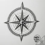Tattoo sketch a pair of compasses, one showin… – tattoo sketch (№1754638623_0, 08.08.2025 07:37) — tattoovalue.net