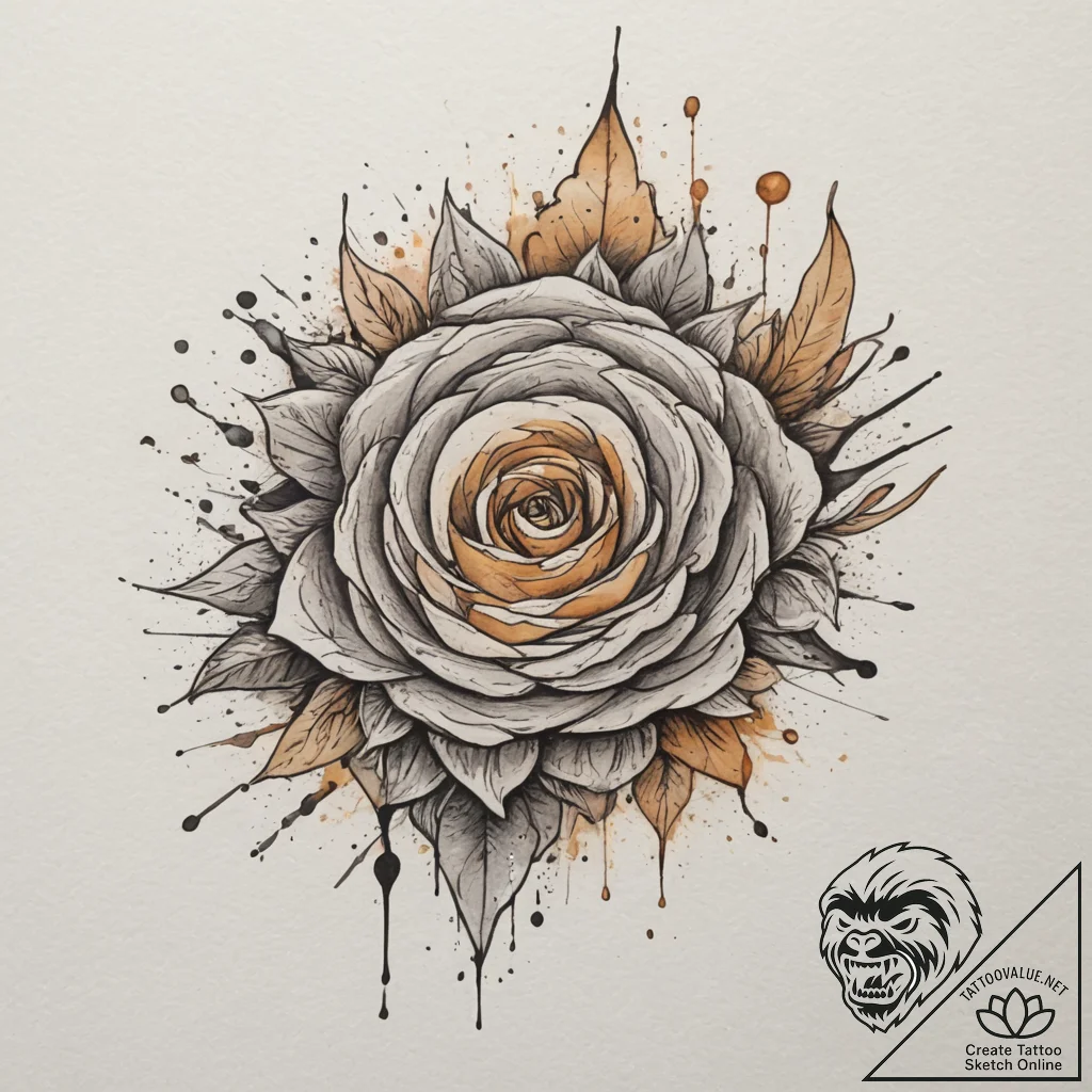 Tattoo sketch an abstract representation of r... - tattoo sketch (№1754638821_0, 08.08.2025 07:40) — tattoovalue.net