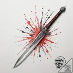 A nichirin sword from demon slayer, concept a… – tattoo sketch (№1754639020_0, 08.08.2025 07:43) — tattoovalue.net
