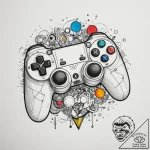 Tattoo sketch a deconstructed game controller… – tattoo sketch (№1754639417_0, 08.08.2025 07:50) — tattoovalue.net