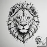 Tattoo sketch a majestic leo lion’s face, bro… – tattoo sketch (№1754640806_0, 08.08.2025 08:13) — tattoovalue.net
