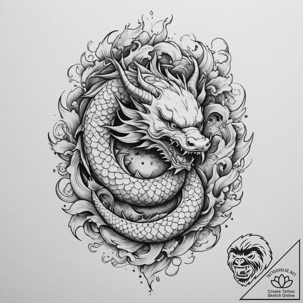 Tattoo sketch an abstract representation of a... - tattoo sketch (№1754642394_0, 08.08.2025 08:39) — tattoovalue.net