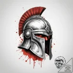 Tattoo sketch a roman centurion’s helmet, sym… – tattoo sketch (№1754642993_0, 08.08.2025 08:49) — tattoovalue.net
