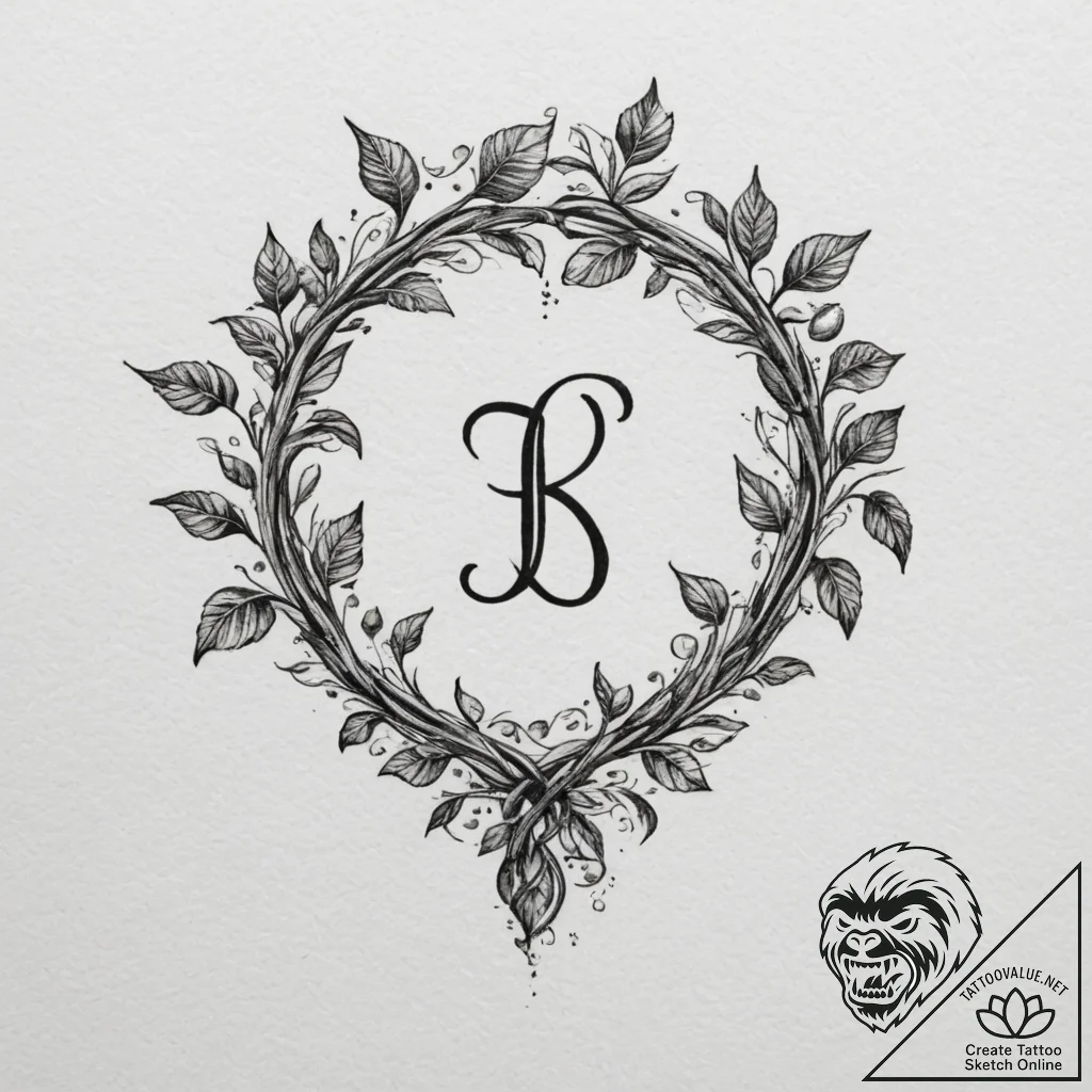 Tattoo design a vine with significant dates o... - tattoo sketch (№1754643986_0, 08.08.2025 09:06) — tattoovalue.net