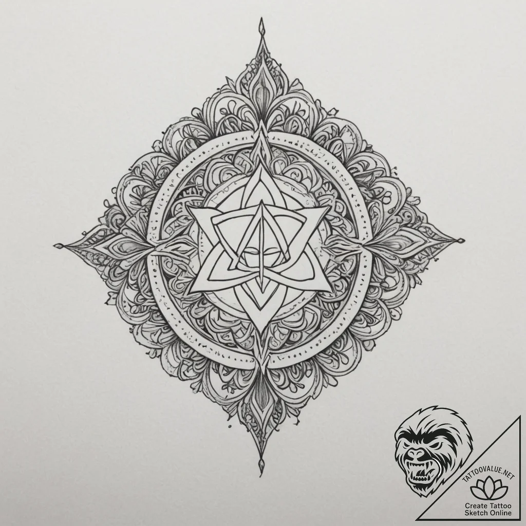 Tattoo design a subtle "aura" or glow around... - tattoo sketch (№1754644185_0, 08.08.2025 09:09) — tattoovalue.net