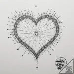 Tattoo design a simple heart outline with a t… – tattoo sketch (№1754645577_0, 08.08.2025 09:32) — tattoovalue.net