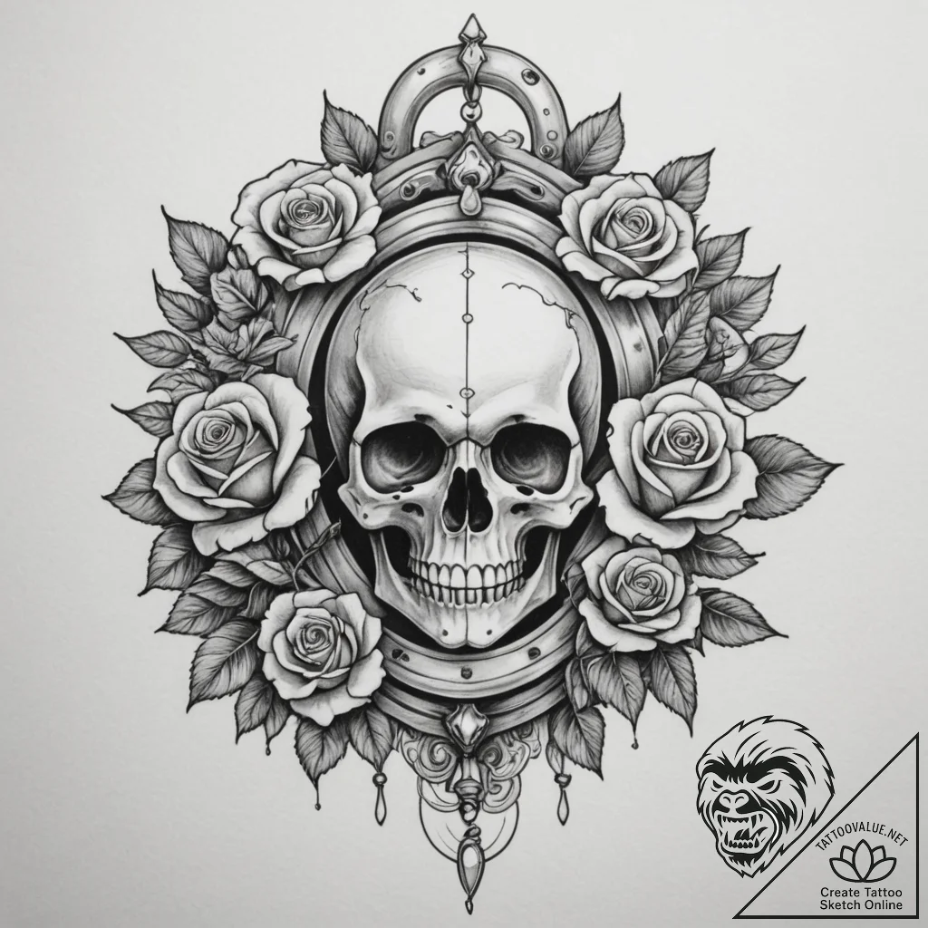 Tattoo design a stylized lock with no visible... - tattoo sketch (№1754645776_0, 08.08.2025 09:36) — tattoovalue.net
