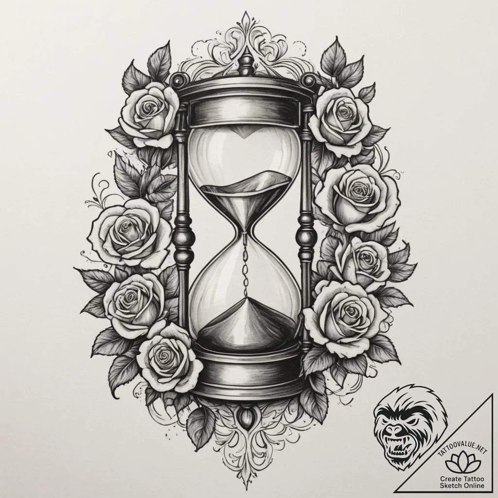 Hourglass (is in the original list, but can b... - tattoo sketch (№1754646170_0, 08.08.2025 09:42) — tattoovalue.net