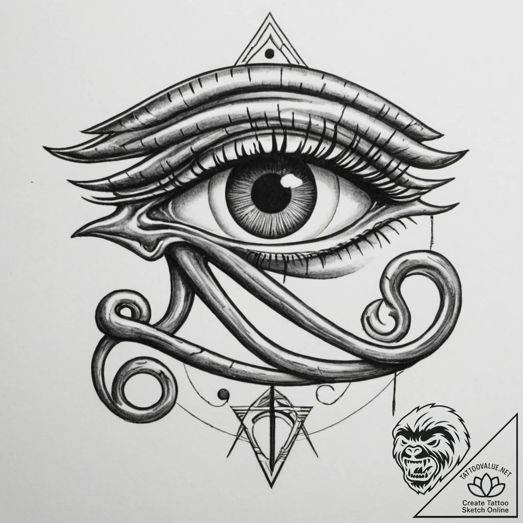 The eye of horus (is there as eye of ra, slig... - tattoo sketch (№1754646964_0, 08.08.2025 09:56) — tattoovalue.net