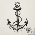Tattoo design a sturdy anchor, symbolizing st… – tattoo sketch (№1754647560_0, 08.08.2025 10:06) — tattoovalue.net