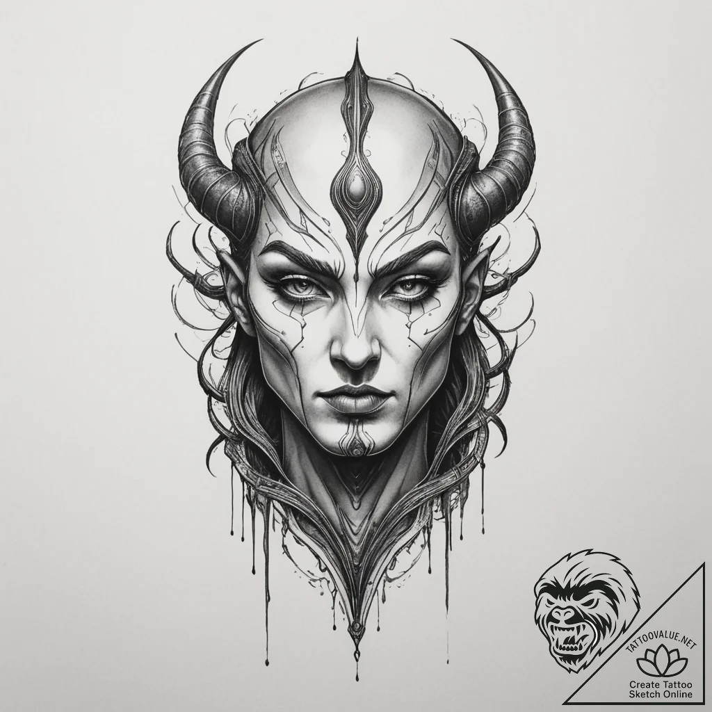 The gom jabbar from dune, artistic tattoo ske... - tattoo sketch (№1754649737_0, 08.08.2025 10:42) — tattoovalue.net