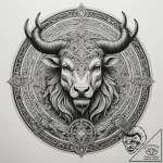 Minotaur in a labyrinth (the scene), artistic… – tattoo sketch (№1754651130_0, 08.08.2025 11:05) — tattoovalue.net