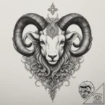 Tattoo design a strong, protective ram, with… – tattoo sketch (№1754652521_0, 08.08.2025 11:28) — tattoovalue.net