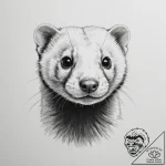 Ferret – tattoo sketch (№1754653113_0, 08.08.2025 11:38) — tattoovalue.net