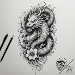 Tattoo design a stylized barbell with weights… – tattoo sketch (№1754655896_0, 08.08.2025 12:24) — tattoovalue.net