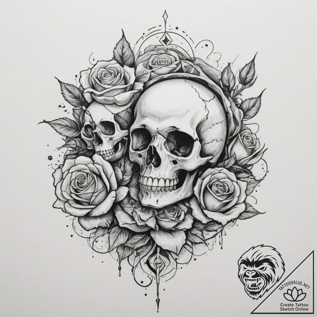 Tattoo sketch an abstract representation of g... - tattoo sketch (№1754657087_0, 08.08.2025 12:44) — tattoovalue.net