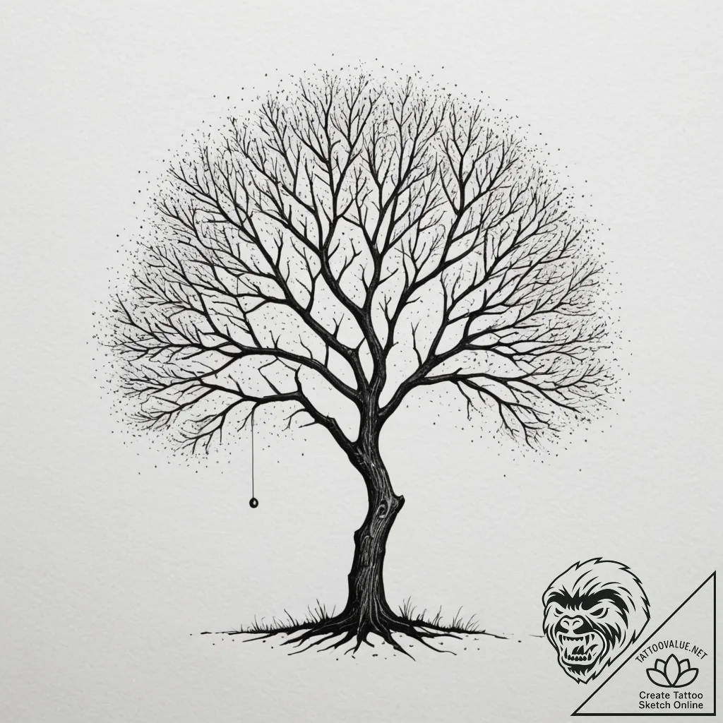 Tattoo sketch: a simple, stark tattoo of a ba... - tattoo sketch (№1754657485_0, 08.08.2025 12:51) — tattoovalue.net