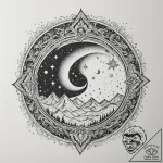 A vast, star-filled night sky over the utah d… – tattoo sketch (№1754658479_0, 08.08.2025 13:07) — tattoovalue.net