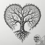 Tattoo sketch a stylized tree of life with ro… – tattoo sketch (№1754659083_0, 08.08.2025 13:18) — tattoovalue.net