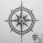 Tattoo sketch a classic ‘compass rose’ for gu… – tattoo sketch (№1754659281_0, 08.08.2025 13:21) — tattoovalue.net