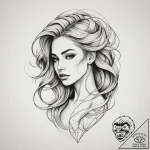 Tattoo sketch a geometric shape whose lines a… – tattoo sketch (№1754660297_0, 08.08.2025 13:38) — tattoovalue.net