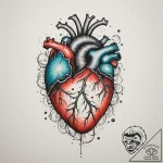 Tattoo design a human heart, anatomically cor… – tattoo sketch (№1754662101_0, 08.08.2025 14:08) — tattoovalue.net