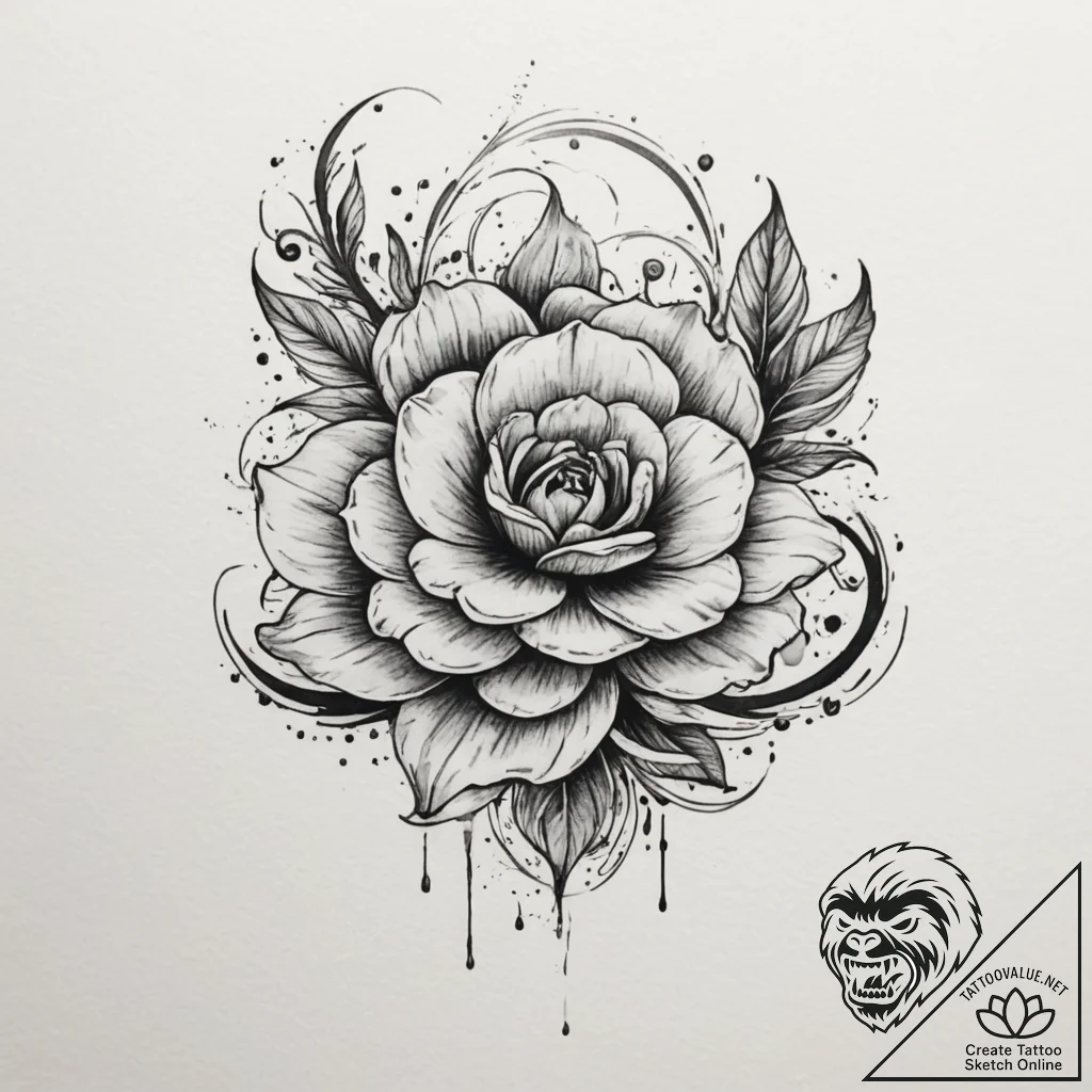 Tattoo design a flowing watercolor blend for... - tattoo sketch (№1754662905_0, 08.08.2025 14:21) — tattoovalue.net