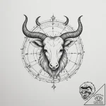 Tattoo design a zodiac symbol with a tiny, co… – tattoo sketch (№1754663505_0, 08.08.2025 14:31) — tattoovalue.net