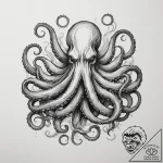 Kraken – tattoo sketch (№1754665921_0, 08.08.2025 15:12) — tattoovalue.net