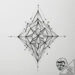 Tattoo sketch a fine line depiction of a crys… – tattoo sketch (№1754666121_0, 08.08.2025 15:15) — tattoovalue.net