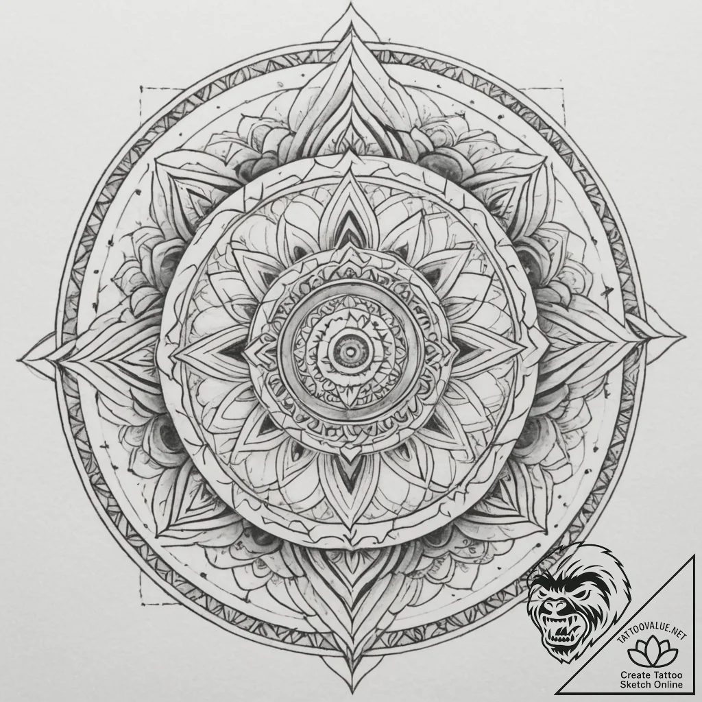 Tattoo sketch a focused eye with a target ret... - tattoo sketch (№1754666724_0, 08.08.2025 15:25) — tattoovalue.net