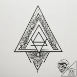 Tattoo design: a geometric tattoo of mokosh’s… – tattoo sketch (№1754669137_0, 08.08.2025 16:05) — tattoovalue.net