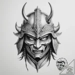 Tattoo sketch a japanese samurai warrior’s he… – tattoo sketch (№1754669540_0, 08.08.2025 16:12) — tattoovalue.net