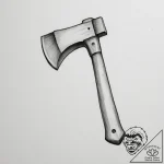 Tattoo sketch a powerful, simple axe head, sy… – tattoo sketch (№1754669740_0, 08.08.2025 16:15) — tattoovalue.net