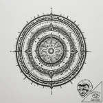 Tattoo design a single 8-bit coin spinning wi… – tattoo sketch (№1754670143_0, 08.08.2025 16:22) — tattoovalue.net