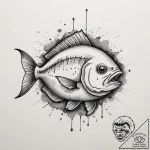 Piranha, tattoo flash sheet design, on a clea… – tattoo sketch (№1754670747_0, 08.08.2025 16:32) — tattoovalue.net