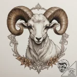 Tattoo sketch a chibi-style aries ram looking… – tattoo sketch (№1754671343_0, 08.08.2025 16:42) — tattoovalue.net